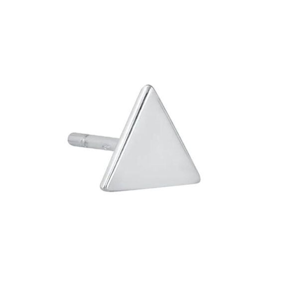 NEW Minimalist Sterling Silver Triangle Earrings - Picture 3 of 3